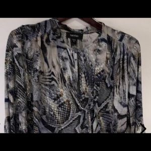 NWT Karen Kane Women's Blue Ice Size XL Blouse